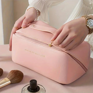 Bolsa de maquillaje con almohada de cuero